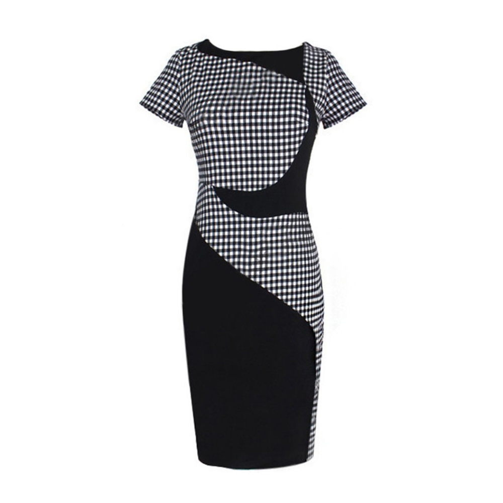 NWT  LAST ONE!  Black/White Stretchy Sheath Dress - Picture 2 of 3